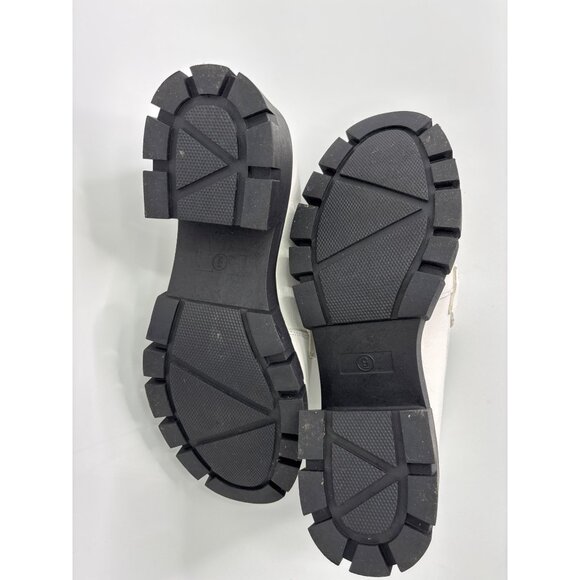 Dirty Laundry Nirvana Lug Chunky 2.5" Heel Loafer Chain White 9M - Picture 8 of 8